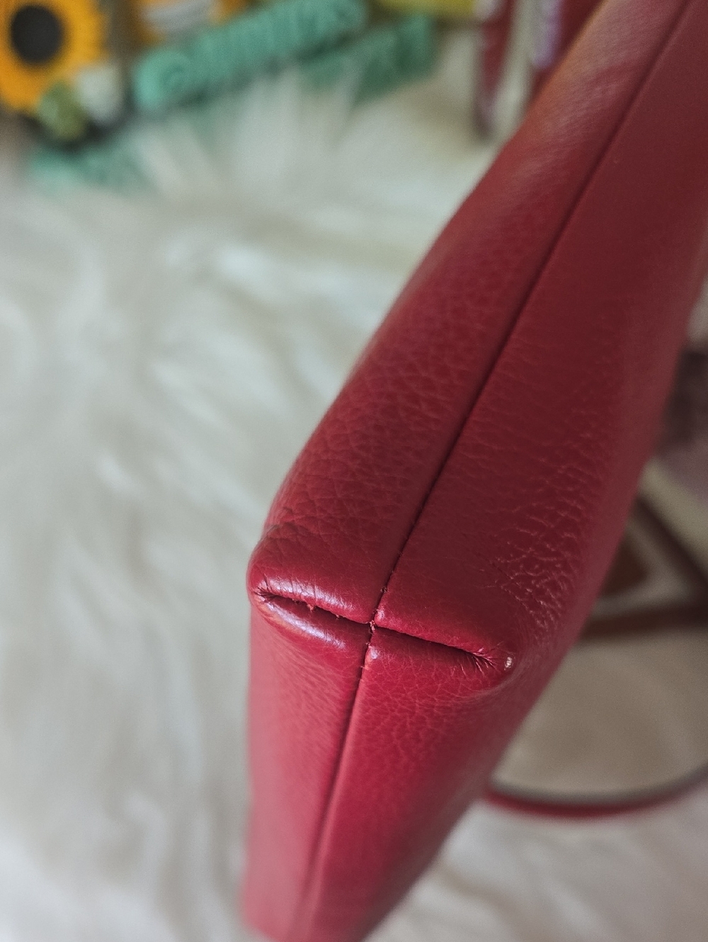 Coach Minnie Mouse Red Pebbled Leather Crossbody - Picture 11 of 17